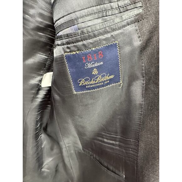 Brooks‎ Brothers Jacket 42 R Gray Wool Madison 1818 Estrato Trabaldo Tonga Italy - Picture 6 of 10